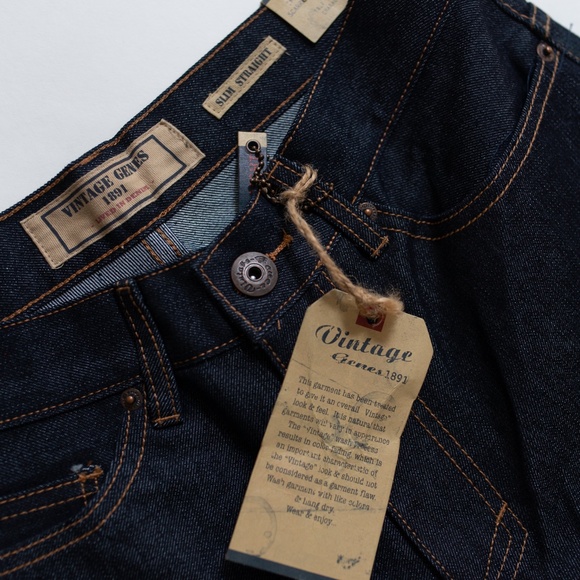 Dark Wash Slim Straight Fit Jeans - Picture 2 of 4